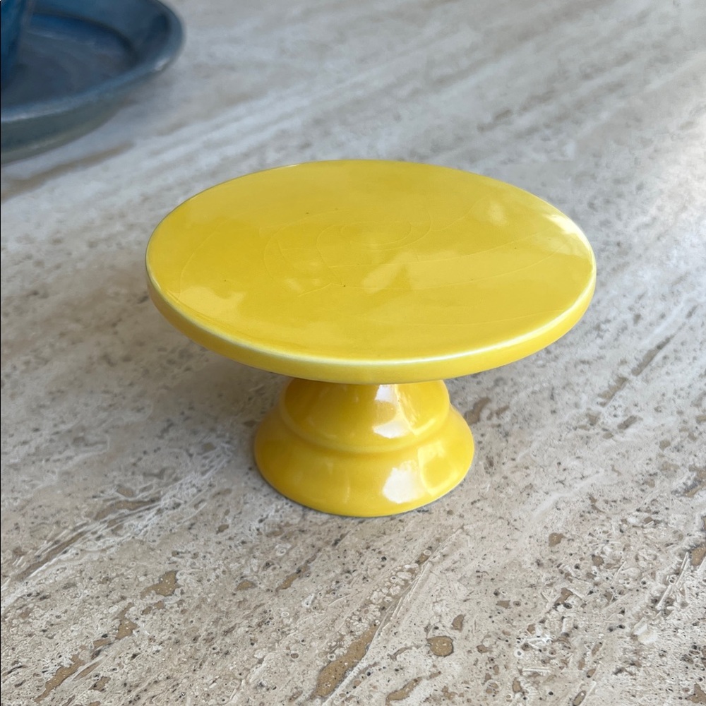 Yellow Ceramic Cupcake Stand